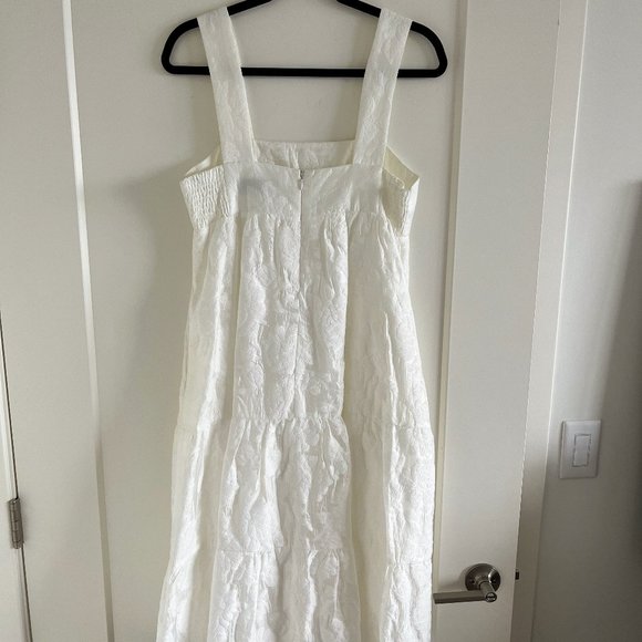 Amanda Uprichard Mitzi Floral Jacquard Dress - White S - Picture 7 of 12